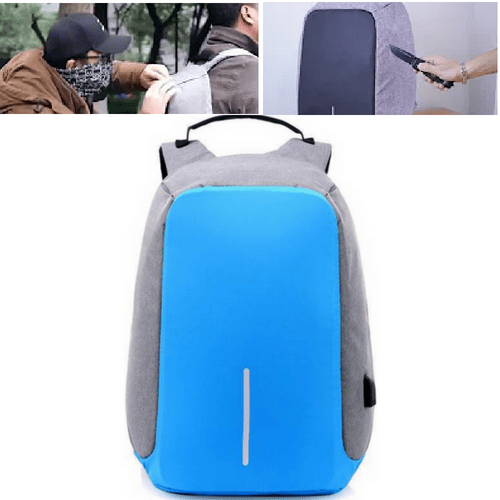 Waterproof Anti-Theft Backpack with USB Charging Port - Unisex