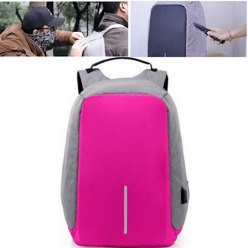 Waterproof Anti-Theft Backpack with USB Charging Port - Unisex