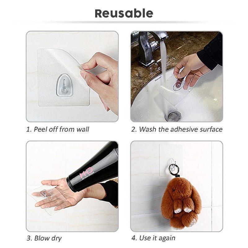 Reusable Anti-skid Traceless Hooks (12 PCS)