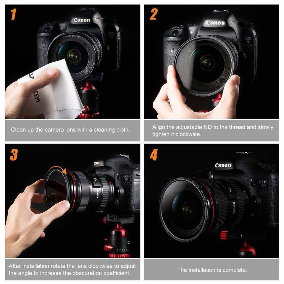 Professional Photography Adjustable ND Filter ND2-400