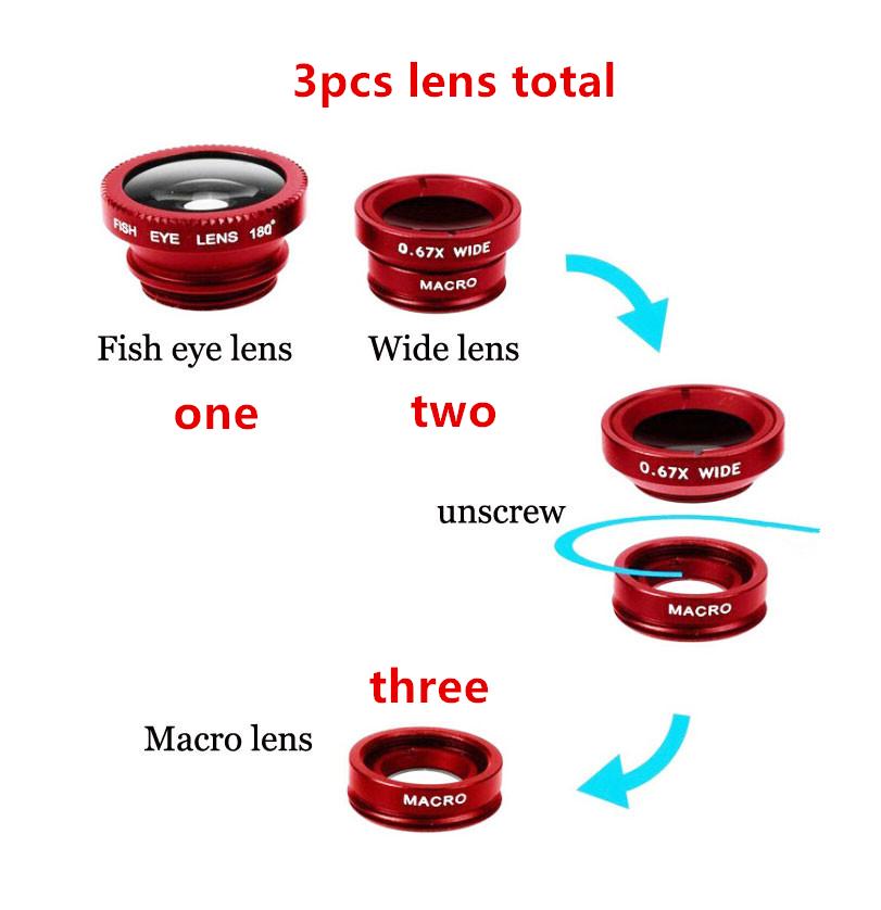 Fisheye Lenses 3 in 1 for Cellphone