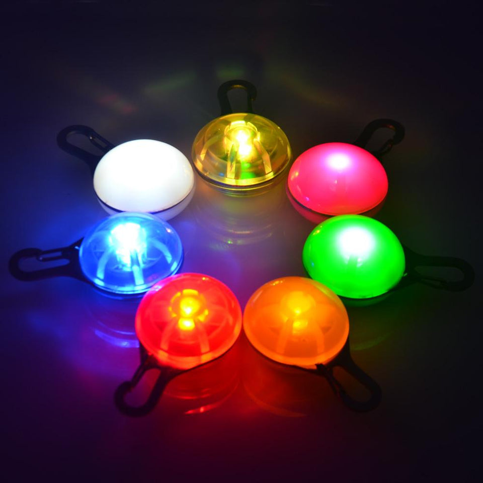 Flashing LED Dog Collar Pendant Clip Light