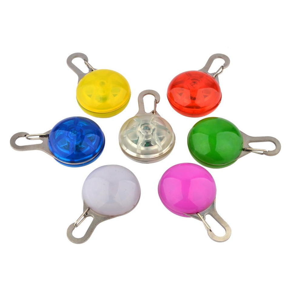 Flashing LED Dog Collar Pendant Clip Light