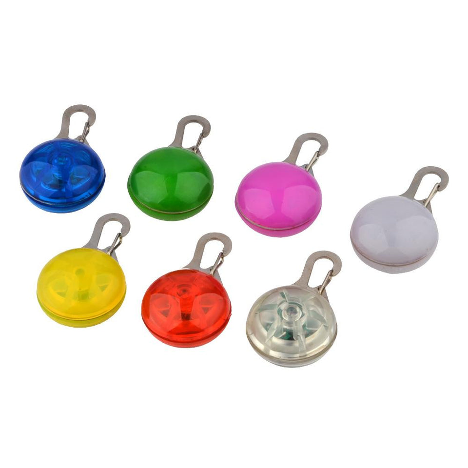 Flashing LED Dog Collar Pendant Clip Light