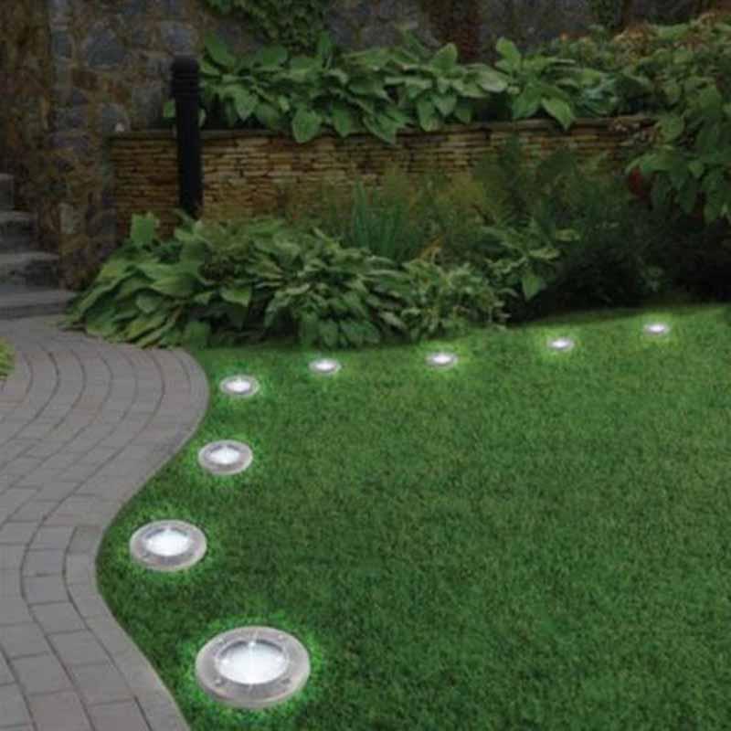 Solar Garden Disk Lights