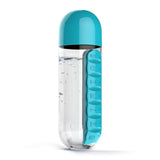 Sport Water Bottle with Pill Box