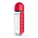 Sport Water Bottle with Pill Box