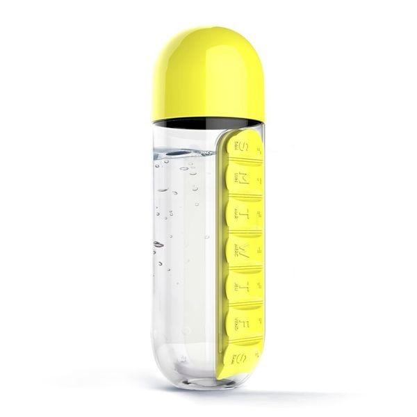 Sport Water Bottle with Pill Box