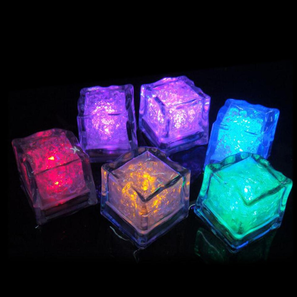 6pcs Colorful Fluorescent Light-Emitting Simulation Ice Cubes
