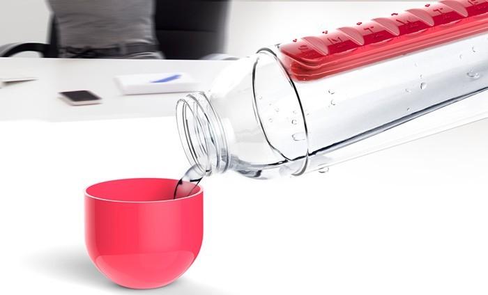 Sport Water Bottle with Pill Box